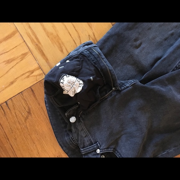 CHEAP MONDAY high waist distressed black mom jeans - Picture 3 of 3